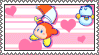 stamp of kirby and his friends from kirby star allies